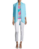 Odessa Strapless Printed Silk Top