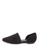 Flute Pointed-Toe d'Orsay Flat, Black