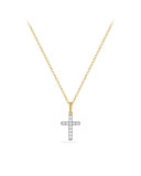 18K CROSS CABLE COLLECT NECK