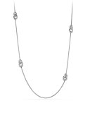 Belmont Curb Link Necklace with Diamonds