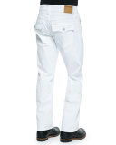 Ricky Five-Pocket Slim-Fit Jeans, White