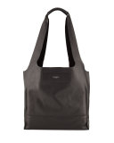 Walker Leather Shopper Hobo Bag, Black