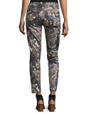The Ankle Skinny Printed Jeans, Underground Paisley