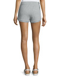 Kristy Drawstring-Waist Shorts, Heather Gray