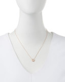 18k White Gold Pave Diamond Pendant Necklace
