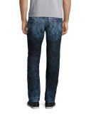 Motard Dyed Moto Jeans, Dark Blue