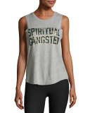 Camo-Logo Muscle Tank Top, Gray