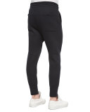 Basic Fleece Track Pants, Black