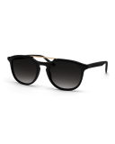 Rainey Round Top-Bar Sunglasses