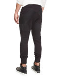 Channel-Stitch Bomber Jacket, Black