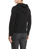 Brushed Cashmere Hoodie, Charcoal