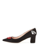 misa kisses pointed-toe pump, black