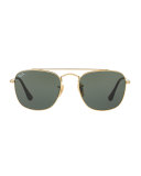 Men's Square Double-Bridge Sunglasses