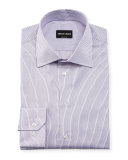 Shadow-Stripe Long-Sleeve Dress Shirt