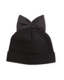Knit Beanie w/ Nylon Bow