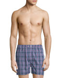 Barker 6 Check Boxer Shorts, Navy