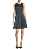 Trekana Printed Sateen Sleeveless Dress