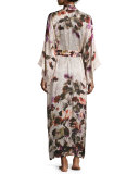 Long Silk Robe, Botanica Print