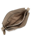 Gemini Belted Leather Hobo Bag, French Gray