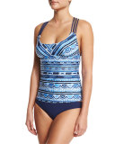 Santorini Honey Printed Tankini Swim Top