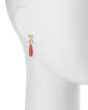 Italian Coral Drop Earrings