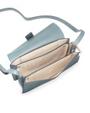 Faye Small Suede & Leather Shoulder Bag, Light Blue