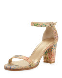 Nearlynude Printed Cork City Sandal, Confetti
