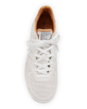Men's CRT300v1 Leather Trainer Sneaker, White/Tan