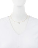 Collar Necklace w/Mini Diamond Bezel Cross Charm