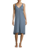 Carmen Jersey Nightgown, Heather Blue