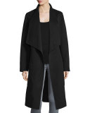 New Live Double-Face Wrap Jacket, Black