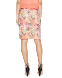 Twist-Front Sequined Skirt