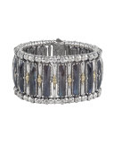 Spectrolite Doublet Cuff Bracelet, Blue Gray
