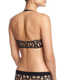Look Embroidered Push-up Bra, Black