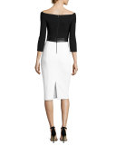 Twisted Off-the-Shoulder Sheath Dress