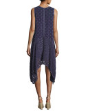 Faith Sleeveless Eyelet Hanky-Hem Dress