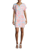 Harlow Printed Tunic Dress, Breakwater Blue