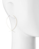 Flat 14K Upside Down Hoop Earrings