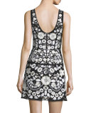 Blossom Sleeveless Embellished Dress, Prom Black