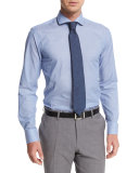 Textured Chambray Silk Tie, Denim