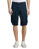 Weekender Frayed Cargo Shorts, Navy