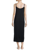 Juliet Pleated Babydoll Gown, Black