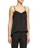 V-Neck Tuxedo Camisole, Black
