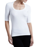 Como Scoop-Neck Half-Sleeve Shirt