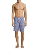 Paisley Swim Trunks, Navy