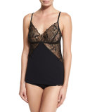 Love-and-Lust Lace-Trimmed Cami, Black