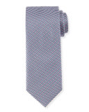 Neat Basketweave Silk Tie, Pink