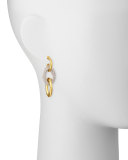 24k Triple Galahad Earrings with Diamonds