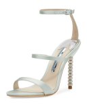 Rosalind Strappy Bridal Sandal, Ice Blue