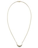 Small 14K Gold Crescent Pendant Necklace, 18"